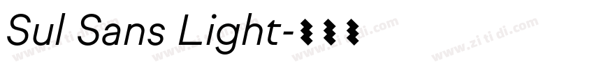 Sul Sans Light字体转换